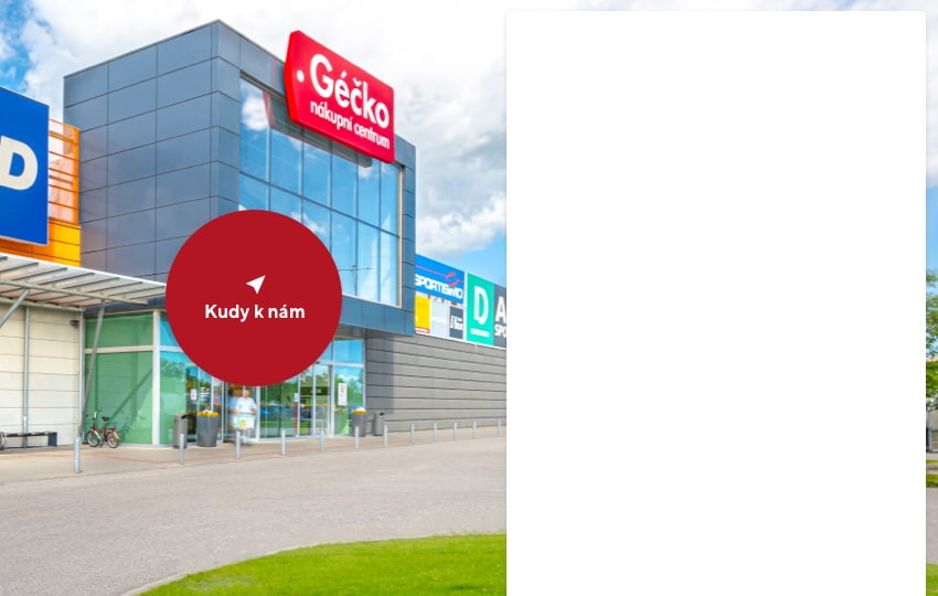 Plánek nákupního centra Géčko České Budějovice